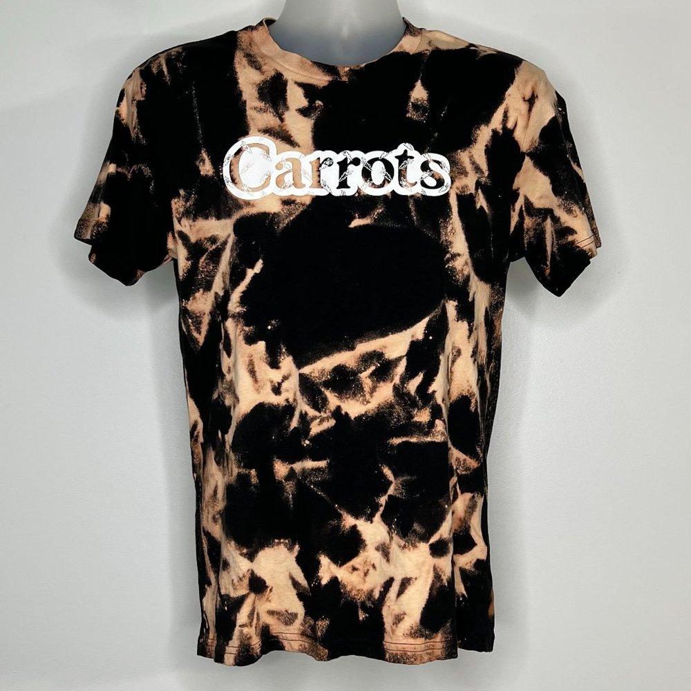 Men's (carrot) acid wash black T-shirt-